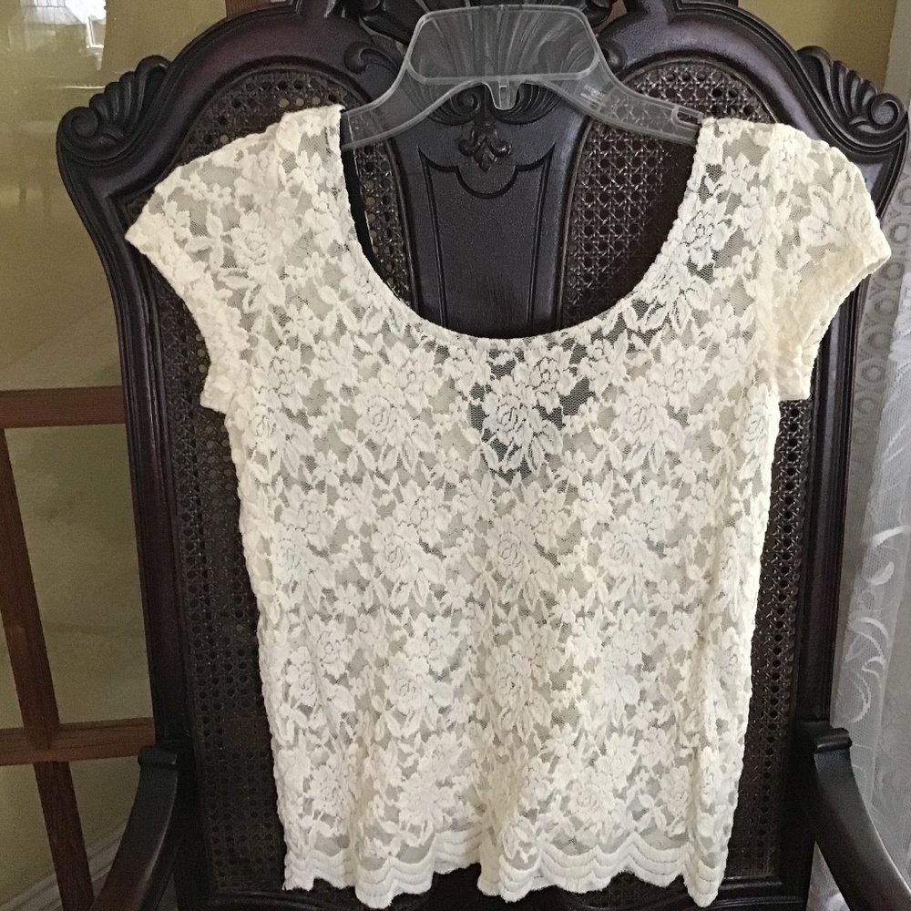 Lace top Ivory S